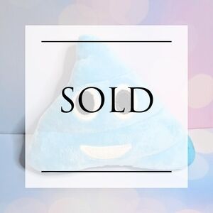 SOLD** Blue Poop Emoji Plush Stuffie Stuffed Animal